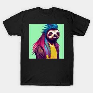 Sloth dressed as a punk rocker T-Shirt